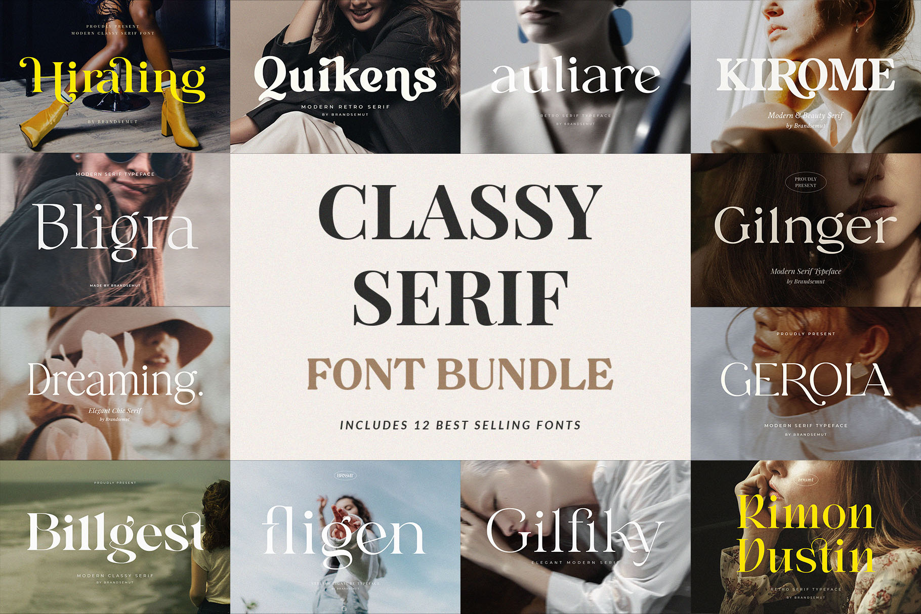 Classy Serif Font Bundle